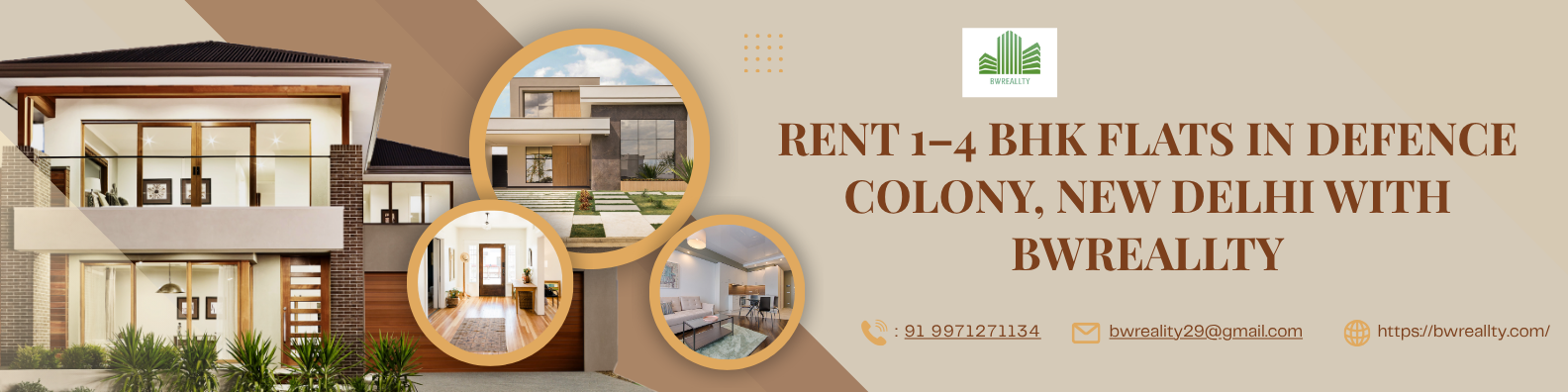 Rent 1–4 BHK Flats in Defence Colony, New Delhi with BWReallty